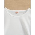 thumbnail image 3 of Big Sister 2025 Alphabet Print T-Shirt for Girls - Casual Crew Neck Short Sleeve Top, Polyester Knit Fabric with Medium Stretch, Perfect for Spring/Summer/Fall, 3 of 6