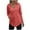 Watermelon Red, variant on Women's Loose Casual Long Sleeve Waffle Sweatshirt Tops with Drawstring Hooded V-Neck Fall Pullover Hoodies