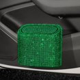 thumbnail image 2 of Sparkly Car Trash Car,Hanging Garbage Can with Lid Bling Rhinestone Trash Bin,Litter Container for Vehicle,Office,Home (green), 2 of 4