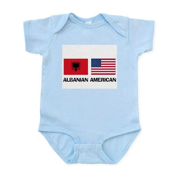 CafePress - Albanian American Infant Bodysuit - Baby Light Bodysuit, Size Newborn - 24 Months