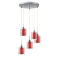 thumbnail image 2 of Woodbridge Lighting Alaina 5-Light Mini Pendant in Chrome Off White Pleated, 2 of 2
