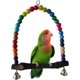 thumbnail image 1 of Columpio para pájaros, periquito, periquito y colibrí, clavija de madera que sirve como lugar de descanso, 1 pieza, multicolor, 5,5 x 5,6 pulgadas, 1 of 5