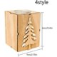 thumbnail image 2 of Candelabros de madera de Navidad, candelabros de madera para velas de té, juego de candelabros rústicos de forma cuadrada, candelabros de luz de té de alce de árbol de Navidad para, 2 of 5