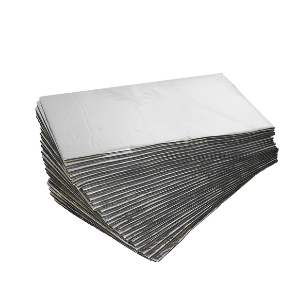 27 piezas 50x30cm 197mil/5mm 43,4 pies Cuadrados Bloque De Calor Estera Insonorizante Amortiguador De Sonido Alfombrilla Aislante Cara De Papel De Aluminio Intensivo