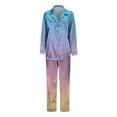 thumbnail image 4 of MEICHEN Pajamas for Women Set Satin Pajama Set for Women Button Down Long Sleeve Sleepwear Sets Nightwear 2 Piece Women's Sleepwear, 4 of 4