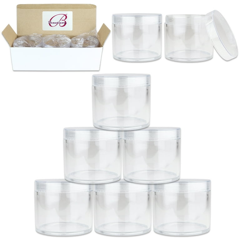 10 Oz / 300 Gram / 300 Ml High Quality Thick Acrylic Jars Round