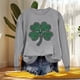 thumbnail image 5 of Ounisa St. Patrick's Day Sweatshirt for Women Clover Graphic T-Shirts Patty's Day Color Long Sleeves Tee Tops, 5 of 7