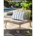 thumbnail image 4 of Pack of 2 Outdoor Lumbar Pillow Covers 11x16 Inch, Light Blue Grey Stripe Waterproof Throw Pillow Covers Set, Modern Farmhouse Vertical Striped Decorative Cushion Cases for Patio Porch Car, 4 of 7