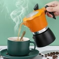 thumbnail image 2 of Coffee Pot Double Color Italian Style Double Color Aluminum Moka Stove Coffee Maker for Travel Home Office Coffee Maker 150ML Classic, 2 of 9
