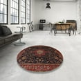 thumbnail image 3 of Ahgly Company Indoor Rectangle Traditional Sienna Brown Medallion Area Rugs, Swatch Sample, 3 of 6