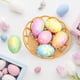 thumbnail image 1 of Paquete de 6 huevos de Pascua de espuma de colores, decorativos, colgantes, con lentejuelas brillantes | Juguetes reutilizables para niños, decoraciones navideñas para el hogar, la oficina, fiestas, 1 of 8