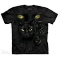 thumbnail image 1 of Black Cotton Black Cat Moon Design Novelty Parody Adult T-Shirt, 1 of 2