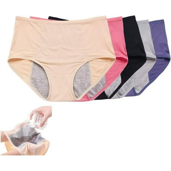 Leakproof Ladies Underwear Leakproof Panties for Over 60#s with Incontinence High Waisted