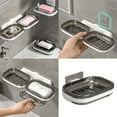 thumbnail image 2 of AOOOWER Bathroom Wall Shelf Soap Dish Holder 1 or 2 Tiers Storage NonSlip Surfaces for Shower Kitchen Use, 2 of 15