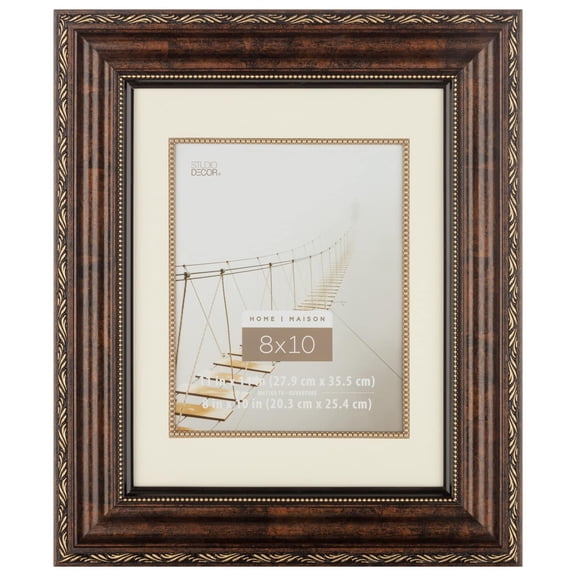Studio Decor Home 8" x 10" Bronze Ornate Frame with Mat