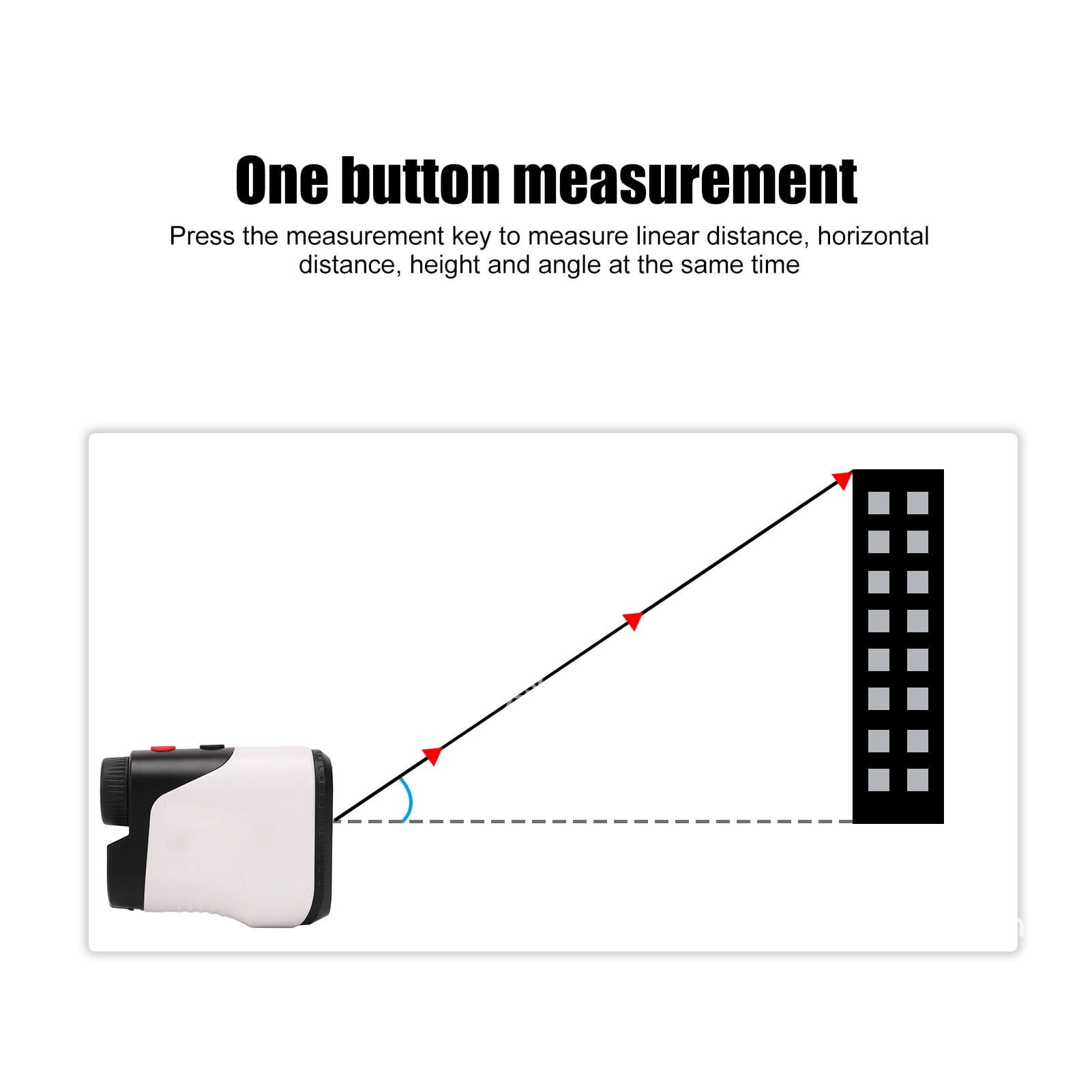 Nieyigj Golf Rangefinder with Slope Switch USB Rechargeable 6.5X Magnification 656 Yards / 600m Range Laser Range Finder White