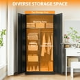 thumbnail image 6 of STANI Metal Locker Storage Cabinet, Employees Locker with Hanging Rod Bar, 71” Black Tall Steel Wardrobe for Home, Office (Assembly Required), 6 of 9