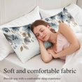 thumbnail image 5 of Blue Brown Spring Floral Body Pillow Covers 20"x54", Watercolor Summer Botanical Soft Brushed Microfiber Breathable Throw Pillow Covers, Pillowcase with Zipper for Couch Sofa Bedroom Living Room, 5 of 9