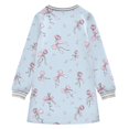 thumbnail image 6 of Girls' long-sleeved dress Flowers and Ribbons Girls' A-line dress with ribbed cuffs Soft and comfortable, 6 of 6