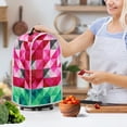 thumbnail image 3 of HELLHERO Pink Geo Tile Art Easy to Clean Kitchen Blender Dust Covers for Kitchen Use Polyester, Durable, Handle, 3 of 6