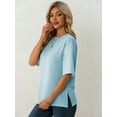thumbnail image 2 of AELand Women's T-Shirts , Crew Neck Short Sleeve Tshirts，Fashion Tops for Women 2025, 2 of 7