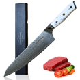 thumbnail image 1 of Cuchillo de chef Damasco – Cuchillo de cocina japonés de 8 pulgadas, VG-10 de acero de damasco de 67 capas, cuchilla de chef ultra afila, 1 of 9