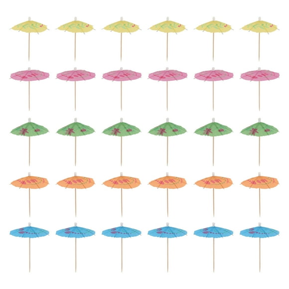 100Pcs Succulent Plants Decorative Umbrellas Picks Chic Micro Landscaping Props