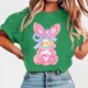 thumbnail image 2 of Tops de Manga Corta de Verano para las Mujeres Imprimir Blusa de Cuello Redondo, Moda Ligera de Poliéster Spandex, 2 of 7
