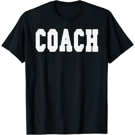 Playful Comfort Tee - Coach Bold Lettering Halloween Costume Dress Up T-Shirt