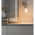 thumbnail image 5 of Lámpara de pared ajustable, lámpara de cristal con pantalla de campana, lámpara de pared Industrial Retro, iluminación Retro plateada, 5 of 5
