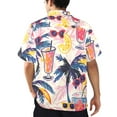 thumbnail image 3 of HANMUN Men's Summer Short Sleeve Button Down Shirts Wrinkle Free Casual collar Shirt，Size S-239XL made in USA, 3 of 4