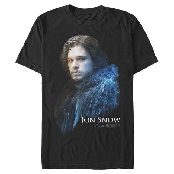 Men's Game of Thrones Jon Snow Night's Watch Graphic Tee Black Large