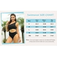 thumbnail image 4 of Langwyqu Solid Color Women One Shoulder Hollow-Out Swimsuit Bathing Suit, 4 of 4