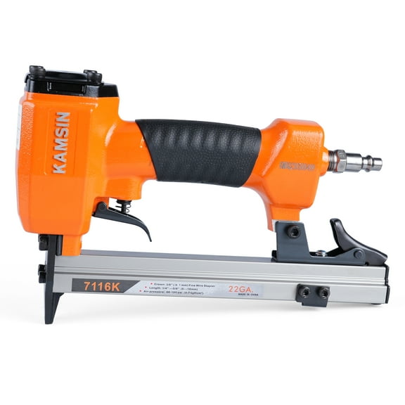 KAMSIN 7116K 22 GA Air Upholstery Stapler, 3/8-inch(9.0mm) Staplers for Furniture Upholstering