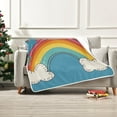 thumbnail image 7 of Yayeee Throw Blanket for Couch Soft Warm 50" x 60" Sofa Chair Bed Decoration, Rainbow with Stars, 7 of 7