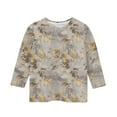 thumbnail image 3 of Qingpeng Toddler Boys Girls Cute Print T-Shirt Round Neck Long Sleeve Sweatshirt Top, 3 of 4