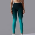 thumbnail image 2 of Plebaso Womens Stretch Yoga Leggings High Waist Gradient Color Sports Full Length Active Pants Quick-drying Running Pants, 2 of 7