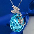 thumbnail image 3 of Femmes Artistiques Collier Incrusté Fine Goutte d'Eau Pendentif pour la Fête, 3 of 8