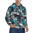 thumbnail image 2 of Haiem snow board colorful Patterned Men's Hoodie with Kangaroo Pocket - Ideal Pullover Sweatshirt for Daily Wear, Travel, and Home-3X-Large, 2 of 7