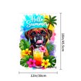 thumbnail image 4 of Amhnf Hello Summer Dog With Sunglasses And Cocktail Garden Flag For Home Outdoor Garden Yard Decor 12x18 inch, 4 of 5