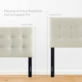 thumbnail image 3 of Tufted Headboard, Queen, Ivory White, Fabric, Hotel Bedroom, Modern Contemporary, HB38017, 3 of 8