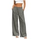 thumbnail image 1 of Pantalones de Cintura Elástica de las Mujeres Color Sólido Casual Bolsillo Pantalones de Pierna Recta para el Uso Deportivo Diario, 1 of 8
