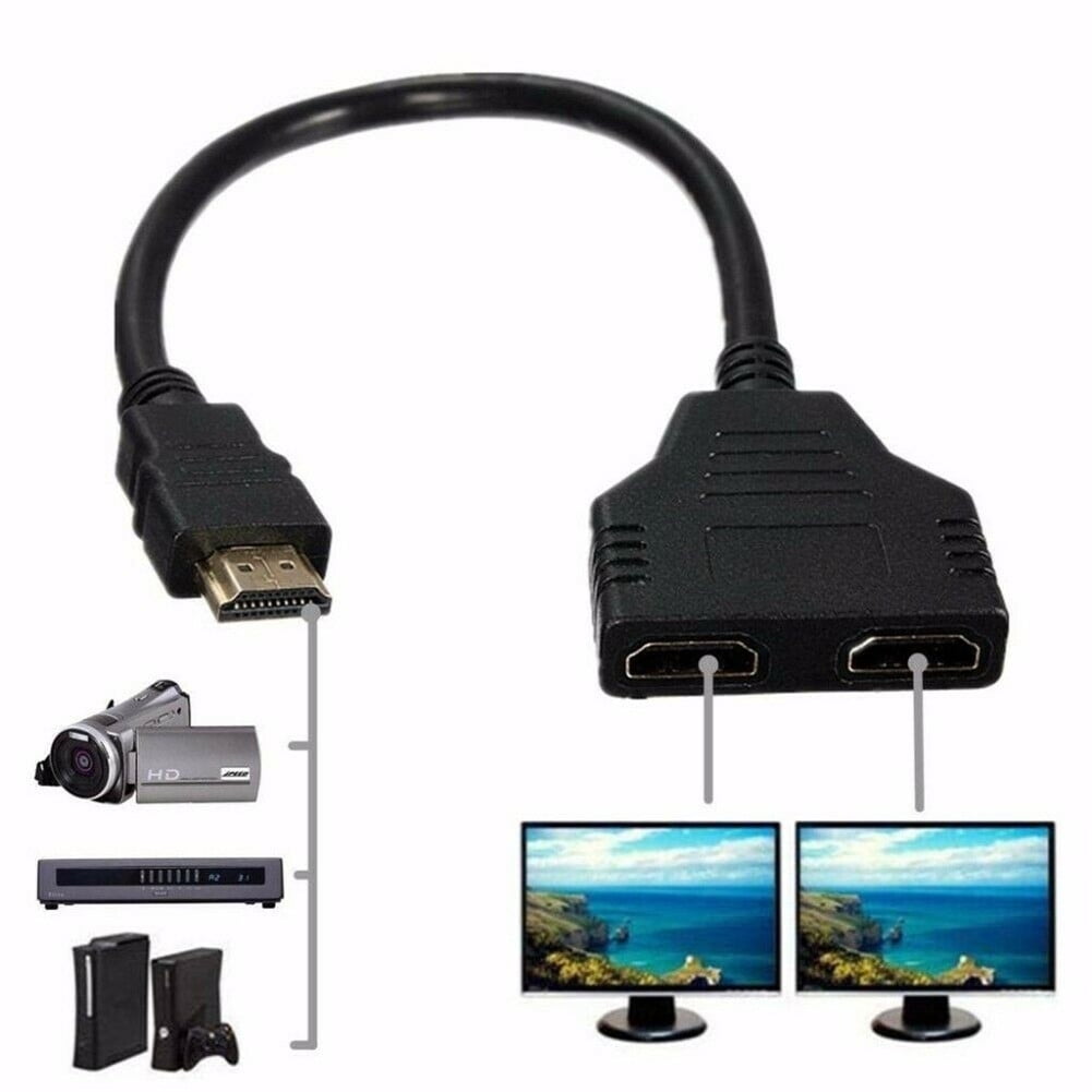for HDMI 1x2 1080P HDMI to HDMI 1 Male to 2 Female 1 In 2 Out Splitter