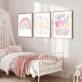 thumbnail image 4 of Lienzo de pared RCJARTI Pink Nursery Pastel Rainbow, 3 unidades, 4 of 7