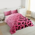thumbnail image 3 of Castle Fairy Adults Leopard Cheetah Print Glitter Bedding Comforter Set 2pcs,Sparkling Sequin Print Twin Comforter Sets Microfiber,Abstract Gradient Breathable Bedding Set,Microfiber Bedroom Decor, 3 of 8
