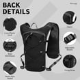 thumbnail image 4 of Running Vest for Women Men Lightweight Hydration Backpack Pack with 1.5L Water Bladder Bag Hydro Daypack for Hiking,Trail,Skiing,Camping,Cycling,Race,Marathon (Black ,  Size), 4 of 6