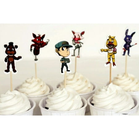 - 24 Five Nights At Freddys Picks Pics Cupcake Cake Birthday Party Favors Toppers
