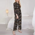 thumbnail image 2 of Bingfone Womens Pajama Sets Daisies Flowers Print,Long Sleeve Loungewear Pajamas Set-XX-Large, 2 of 8
