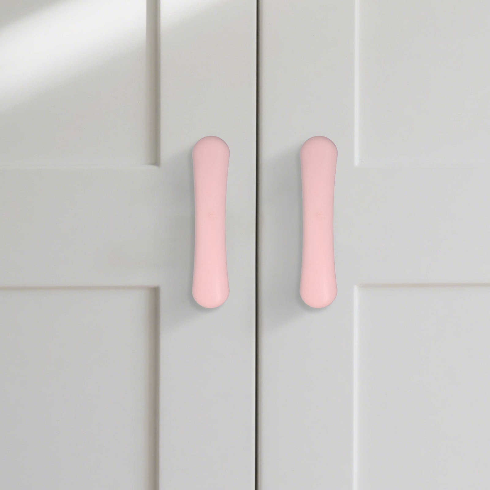 Uxcell 4 Pcs Pink Ceramic Cabinet Handles Arch Shaped Drawer Pulls, 4.5 x 1 x 1.2 Inch Cute Kitchen Cabinet Handles Hardware for Kitchen Cupboard Dresser Drawer Nursery Decor