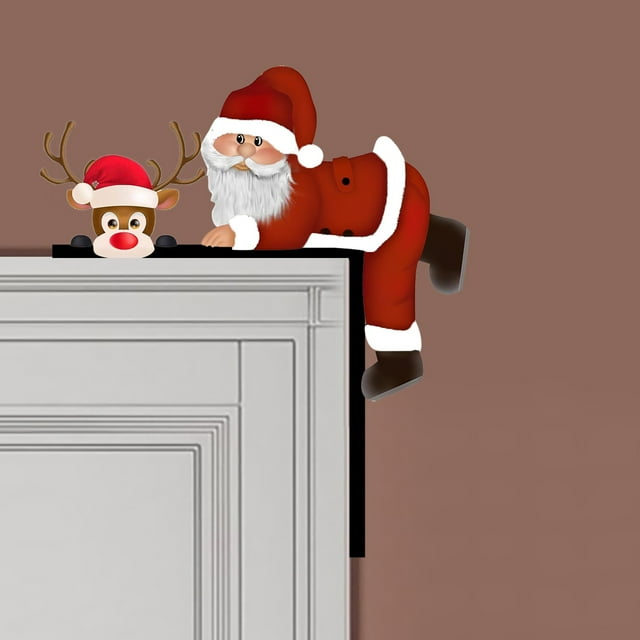 Santa Christmas Door Corner Decoration DIY Stitching Craft Kit for Festive Home Holiday Movie Theme